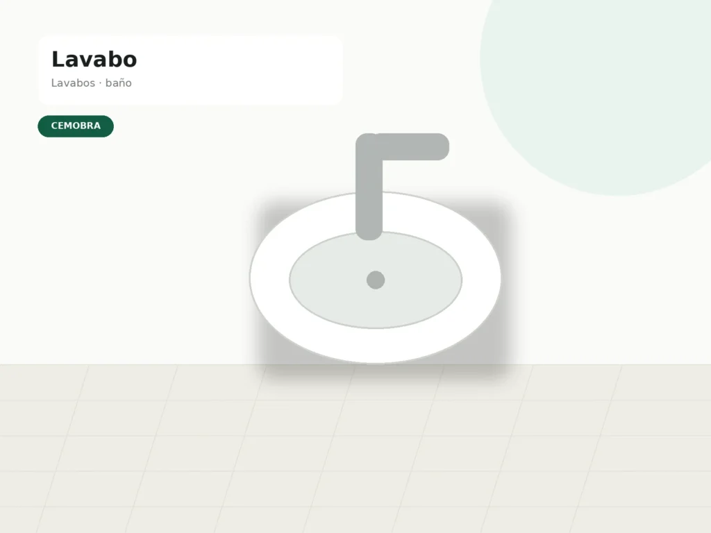 Lavabo sobre encimera redondo 40 cm | Cemobra
