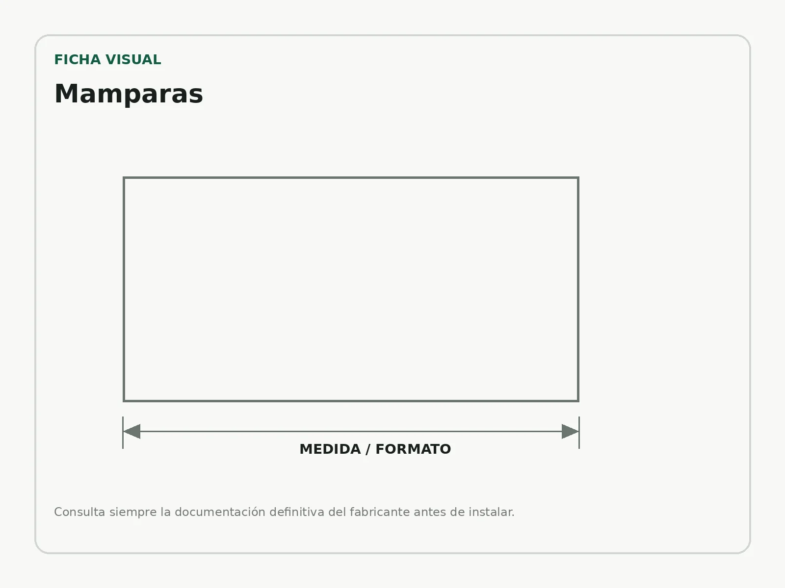 Ficha visual Mampara fija walk-in 80 cm transparente | Cemobra