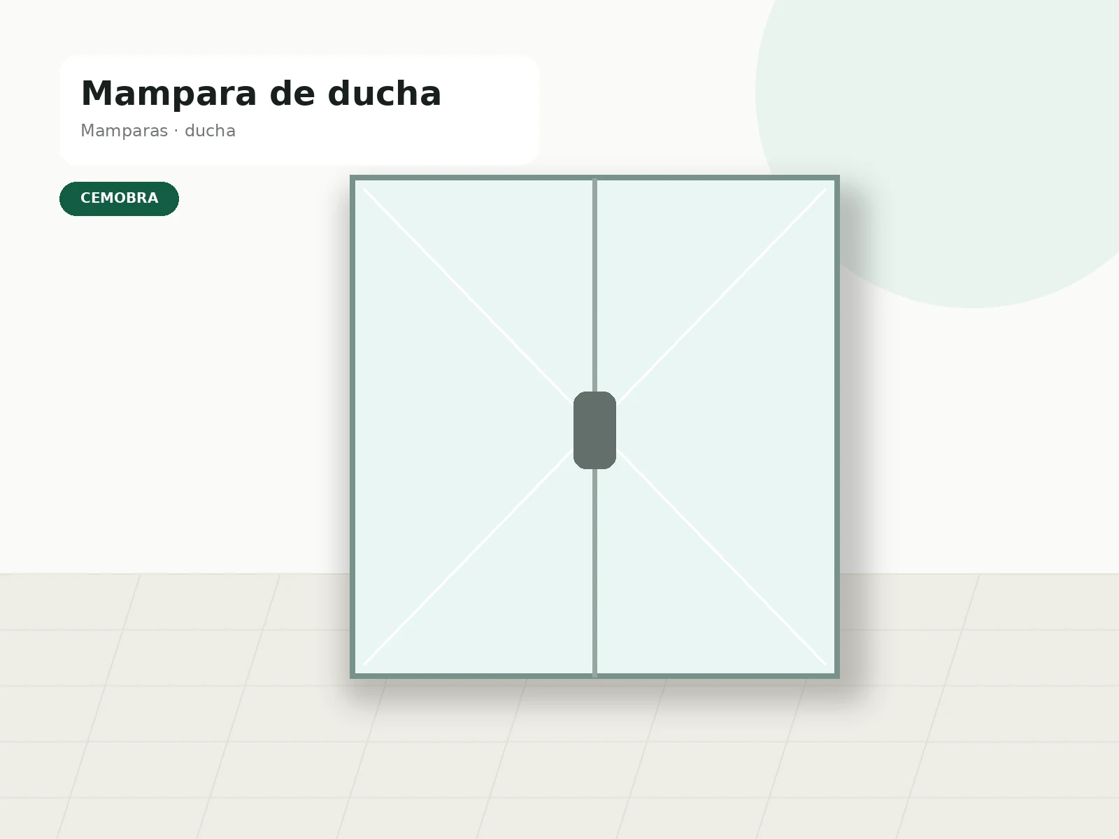 Mampara fija walk-in 80 cm transparente | Cemobra