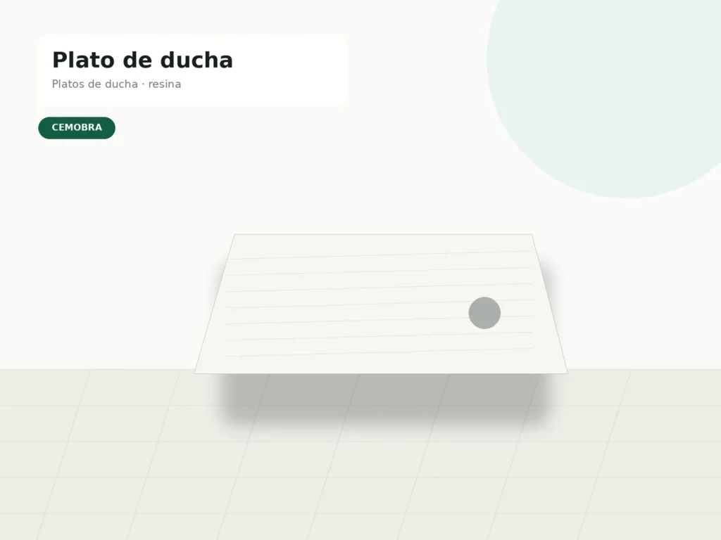 Plato de ducha resina blanco 100x80 cm | Cemobra